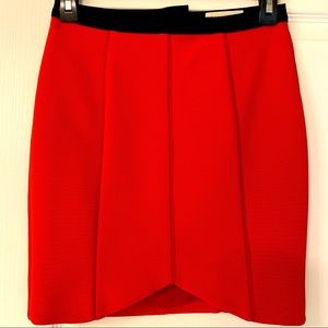Ramy Brook Red Tulip Mini Skirt Sz 4 fits XS